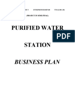 Purified Water Station: Business Plan