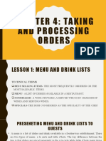 Chapter 4: Taking and Processing Orders