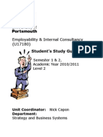 Employability & Internal Consultancy (U17180) : Student's Study Guide