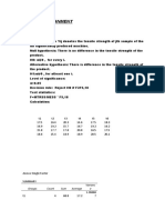 Assignment: One Way Anova