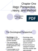 Sociology: Perspective, Theory, and Method: Chapter One