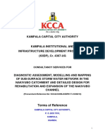 KCCA-KIIDP2 ToR For Diagnostic Assessment Modelling and Mapping of Sub-Surface Storm Water Network in The Nakivubo Catchment