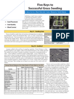 Five Keys To Successful Grass Seeding: Seeding Date Seedbed Seed Placement Seed Quality Weed Control