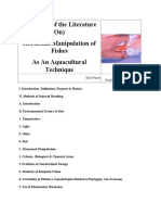 Hormonal Manipulation of Fishes As An Aquacultural Technique