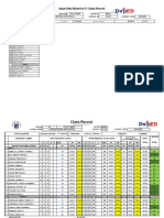 Input Data Sheet For E-Class Record: Region Division District School Name School Id School Year