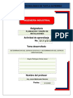 Actividad 2 Subtema 3.1.1 Determinacion Del Espacio Estatico - .Subtema 3.1.2 Determinacion Del Espacio Gravitacional - Angulo Rodríguez Dimas Josué