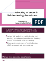 Troubleshooting of Errors in Histotechnology Techniques