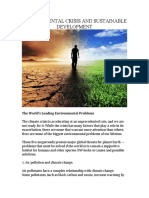 Environmental Crisis and Sustainable Development: The World's Leading Environmental Problems