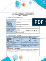 Guía de Actividades y Rúbrica de Evaluación - Tarea 4 - Análisis