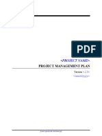 CDC Up Project Management Plan Template