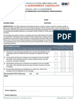 Skills Assessment Checklist: MODULE 14: Pain Medication and Antibiotic Administration