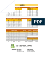 Neltex: ND DN Length Min. Pipe Thickness Price