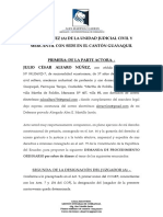 Demanda Procedimiento Ordinario Por Cheque Caducado