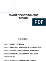 Facility Planning and Design