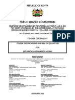 Tender Specifications and Bill of Quantities For Electrical Installation Works PDF