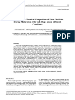 Changes in The Chemical Composition of Plum Distillate During Maturation With Oak Chips Under Different Conditions