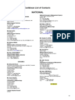 National: Caribbean List of Contacts