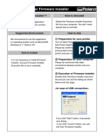 User's Manual For Firmware Installer