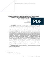 Análisis Comparativo de Los Centros Públicos Y Privados Medido A Través Del Premio Extraordinario de La Eso en Galicia