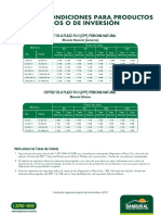 Tabla de Condiciones Productos Activos y Pasivos