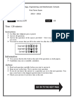 Biology - G - 1 1st Term 2016 (1) Haahaa