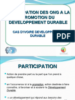 Participation Des ONG À La Promotion Du Développement Durable