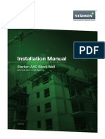 Installation Manual: Starken AAC Block Wall