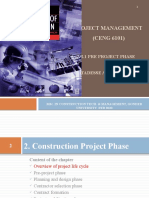 Project Management (CENG 6101) : 2.1 Pre Project Phase BY Tadesse Ayalew (PHD)