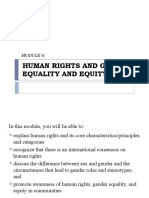 Human Rights and Gender Equality and Equity