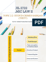 Topic 2 - Hudud Sariqah (Theft)