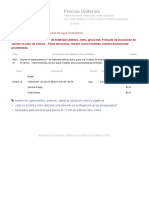 Precios Unitarios: Precios Unitarios Comisión Nacional Del Agua (CONAGUA)