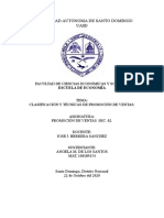 Clasificación y Técnica de La Promoción de Ventas