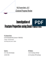 Investigation of Fracture Properties Using Small Punch Test: 4th Doctoral Progress Review