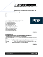 Intermediate Progress Test 6B: Units 11-12: Pronunciation