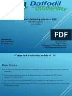 Waiver and Scholarship Module of DIU: Mid-Defense Project Presentation