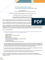 Ley 786 Plan de Desarrollo Económico y Social