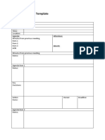 Meeting Minutes Template