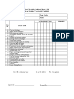 SMOOTH OR PAD FOOT ROLLER Daily Inspection Checklist