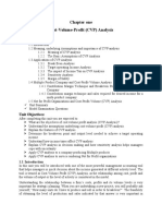 Chapter One Cost-Volume-Profit (CVP) Analysis: Unit Outline