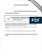 3248 Second Language Urdu: MARK SCHEME For The October/November 2009 Question Paper For The Guidance of Teachers