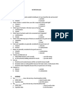 Nutrition Quiz