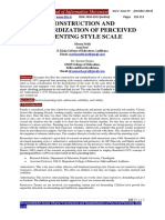 Construction and Standardization of Perceived Parenting Style Scale