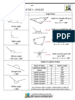 Geometry Quick Guide 1: Angles: Angle Types Angle Rules