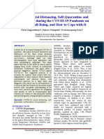 Effects of Social Distancing, Self-Quarantine and Self-Isolation During The COVID-19 Pandemic On People's Well-Being, and How To Cope With It