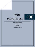 WOT Practicle File: Manjotpal Singh UE188058 4 SEM It Section-1 (Gp-3)