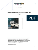 Fuse Box Diagram Nissan Murano (Z50 2003-2007)