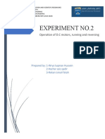 Experiment No.2: Operation of D.C Motors, Running and Reversing