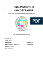 National Institute of Technology Raipur: Department of Computer Science and Engineering