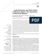 Steroid Hormones and Their Action in Women's Brains: The Importance of Hormonal Balance