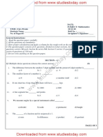 CBSE Class 5 Mathematics Sample Paper Set A